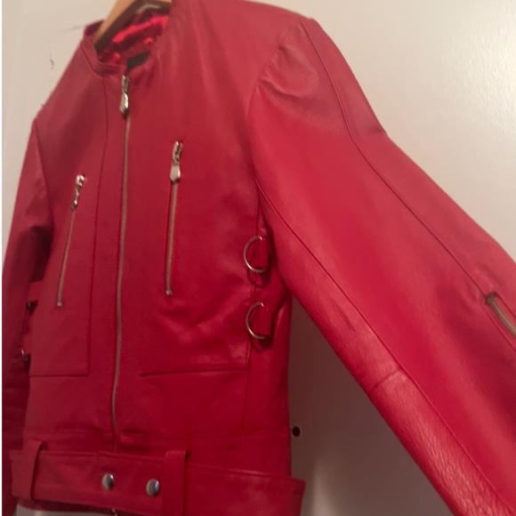 Mendocino red leather jacket - Picture 2 of 11